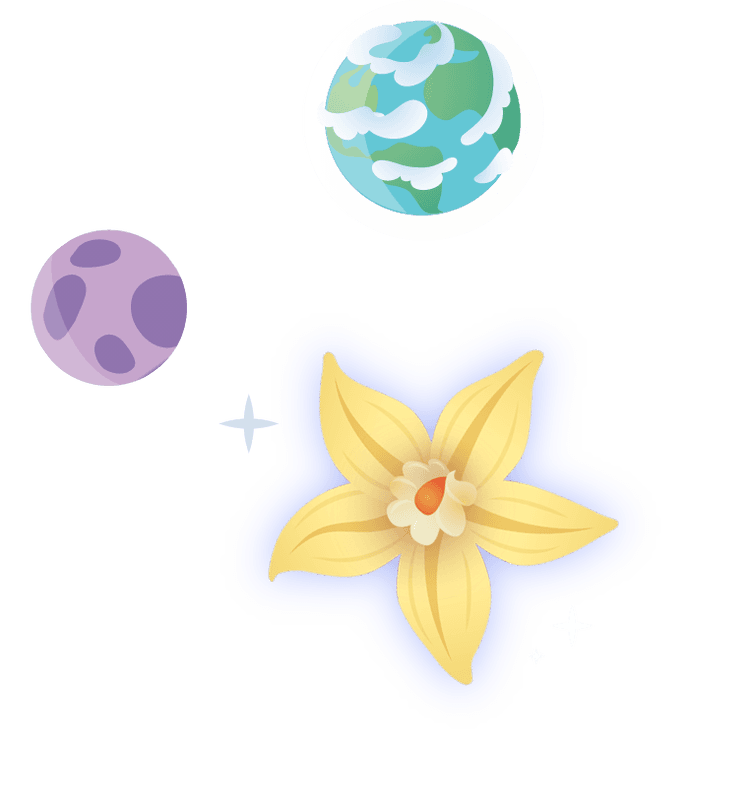 Star planet flower assett